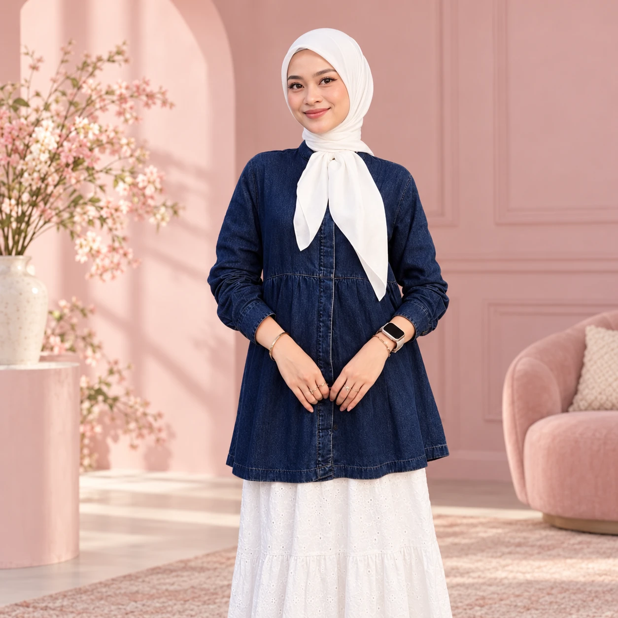 AI styling image of Everyday Tunic · Navy